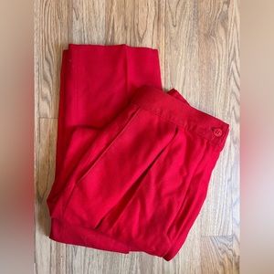 Vintage Pendleton Red tartan wool high waisted pleated trouser pants size 10